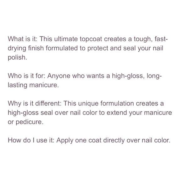 Perfect Formula my favorite topcoat .60 fl. oz./18ml - Picture 6 of 6